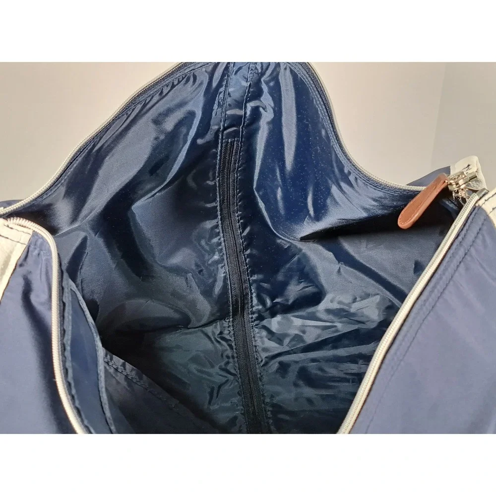 Polo Ralph Lauren Navy Blue Nylon Convertible Garment Bag Duffel Large Pony